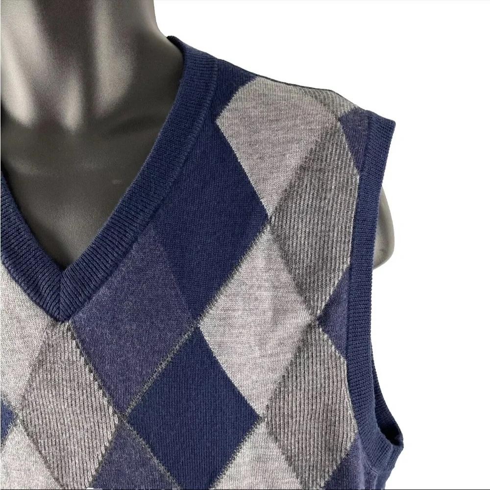 Mens Sunice Windstopper Wool Argyle Golf Polyester Lined Sweater Vest Sz XXL